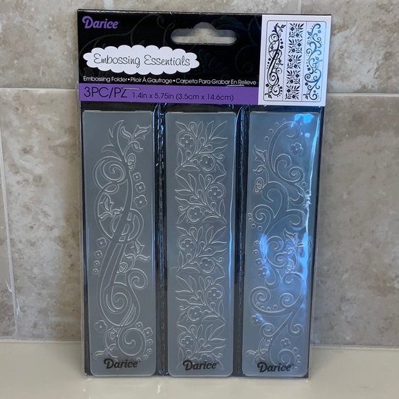 Darice Office Darice Embossing Folder In Flourishes Border Design